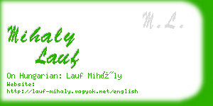 mihaly lauf business card